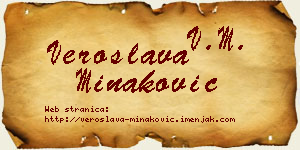Veroslava Minaković vizit kartica